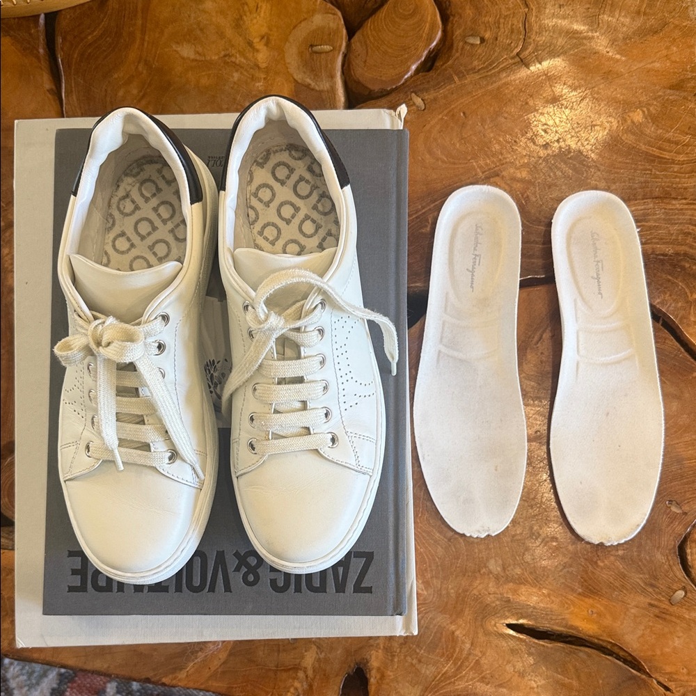 Salvatore Ferragamo Women's Pierre Low Top Sneakers - Picture 8 of 8